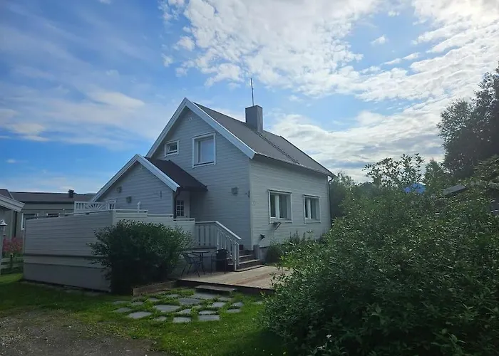 House Near Reisa National Park, Aurora And The Midnight Sun